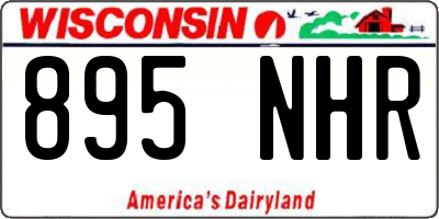 WI license plate 895NHR
