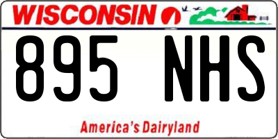 WI license plate 895NHS