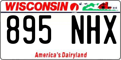 WI license plate 895NHX