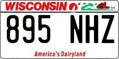 WI license plate 895NHZ