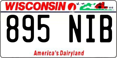 WI license plate 895NIB
