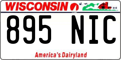 WI license plate 895NIC