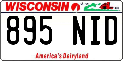 WI license plate 895NID