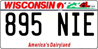 WI license plate 895NIE