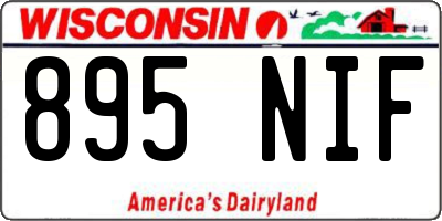 WI license plate 895NIF