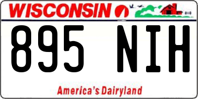 WI license plate 895NIH