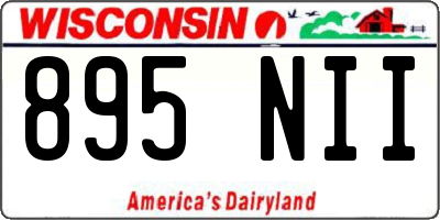 WI license plate 895NII