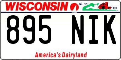 WI license plate 895NIK