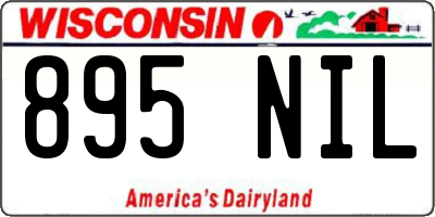 WI license plate 895NIL