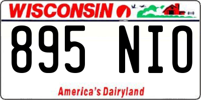 WI license plate 895NIO