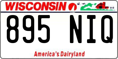 WI license plate 895NIQ