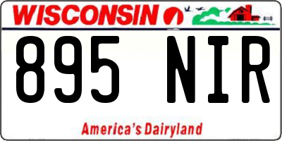 WI license plate 895NIR