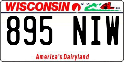 WI license plate 895NIW
