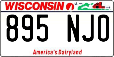 WI license plate 895NJO