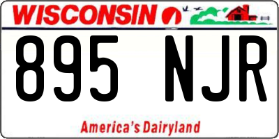 WI license plate 895NJR