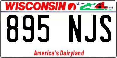 WI license plate 895NJS