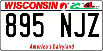 WI license plate 895NJZ