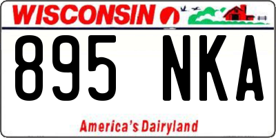 WI license plate 895NKA
