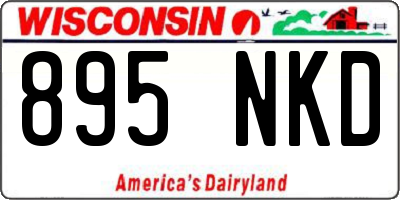 WI license plate 895NKD