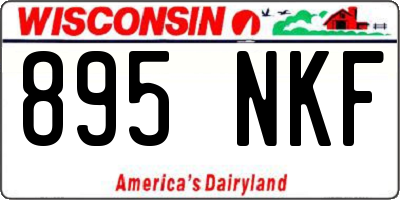 WI license plate 895NKF
