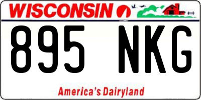 WI license plate 895NKG