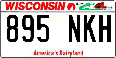 WI license plate 895NKH