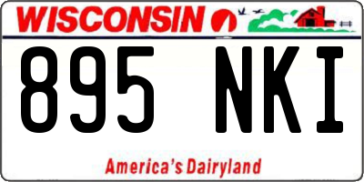 WI license plate 895NKI