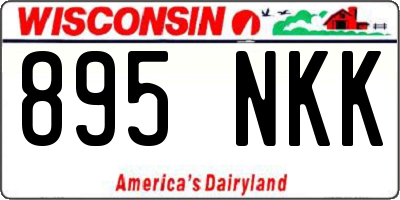 WI license plate 895NKK