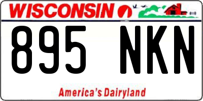 WI license plate 895NKN