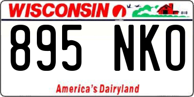 WI license plate 895NKO