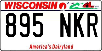 WI license plate 895NKR
