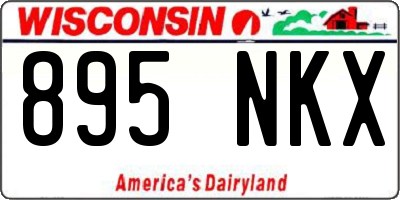 WI license plate 895NKX