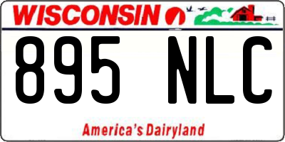 WI license plate 895NLC