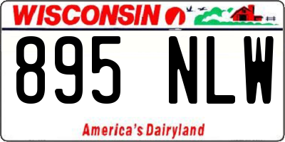 WI license plate 895NLW