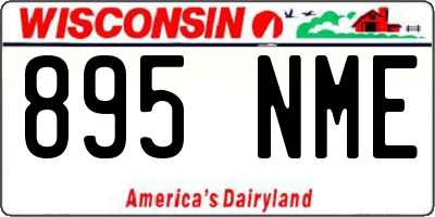 WI license plate 895NME