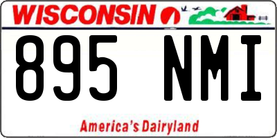 WI license plate 895NMI