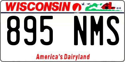 WI license plate 895NMS