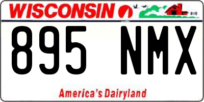 WI license plate 895NMX