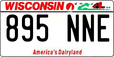 WI license plate 895NNE