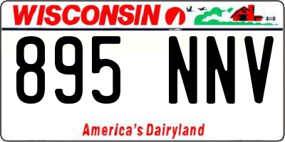 WI license plate 895NNV