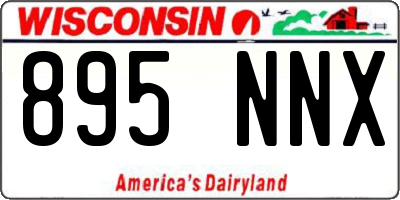 WI license plate 895NNX