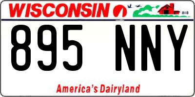 WI license plate 895NNY