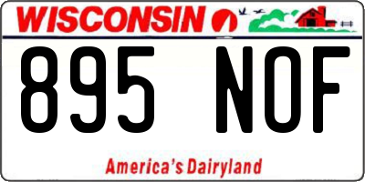 WI license plate 895NOF