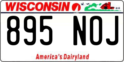 WI license plate 895NOJ