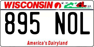 WI license plate 895NOL