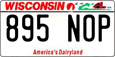 WI license plate 895NOP