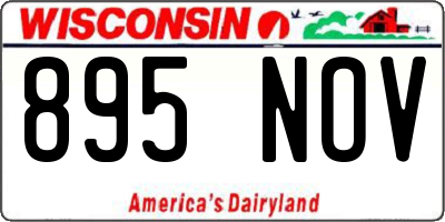 WI license plate 895NOV