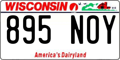 WI license plate 895NOY