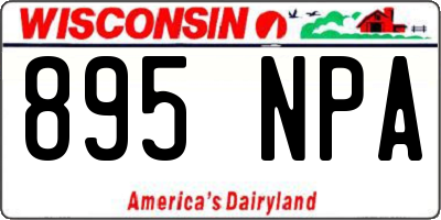 WI license plate 895NPA