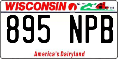 WI license plate 895NPB